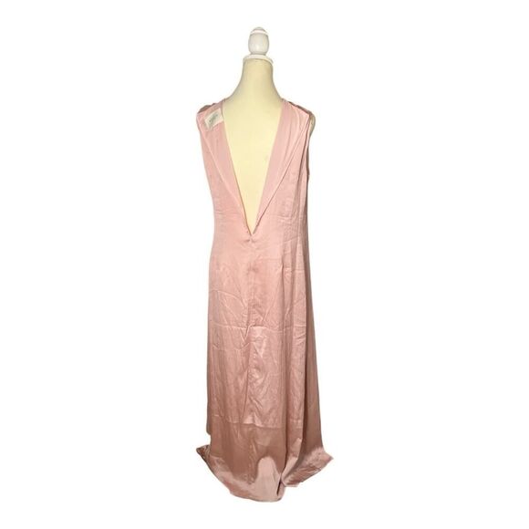 Veiled Collection New York Designer Maxi Dress Light Pink Crepe US Small - Picture 3 of 9